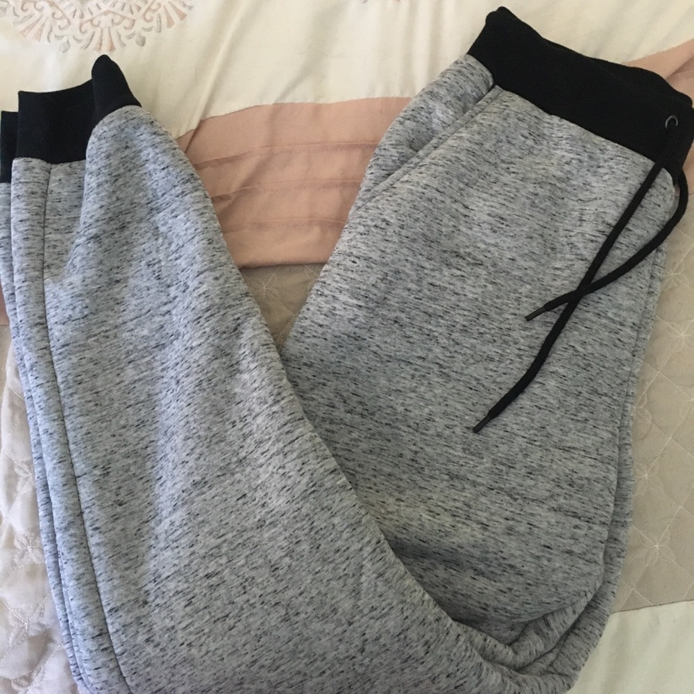 Heather Gray Sherpa Lined Sweat Pants